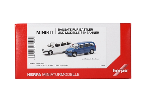 Herpa 013932 MiniKit Opel Zafira (2er sæt) blå og hvid, H0