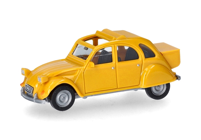 Herpa 027632-006 Citroen 2CV med åbent tag, jaune mimosa, H0