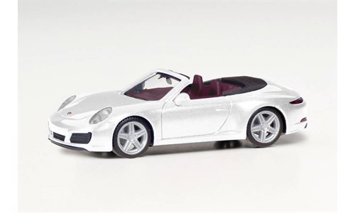 Herpa 038843-002 PORSCHE 911 CARRERA 2 CABRIO, CARRERA HVID METALLIC, H0