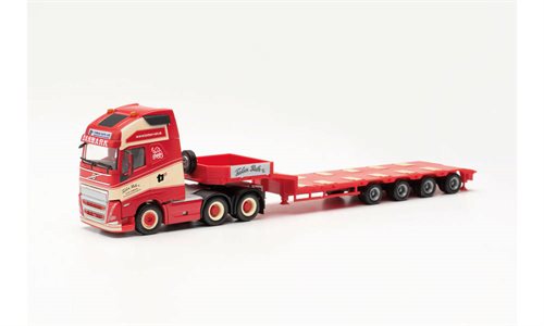 Herpa 316354 VOLVO FH 16 GL. XL 2020 6X4 Lavgulvstrailer „TORBEN RAFN“ (DANMARK/SOMMERSTED), H0 