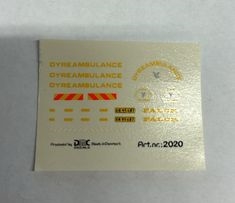 DMC Decals FB039 Dyreambulance 