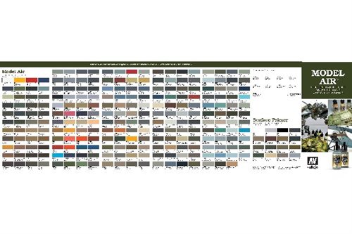 Vallejo CC071 COLOR CHART MODEL AIR 