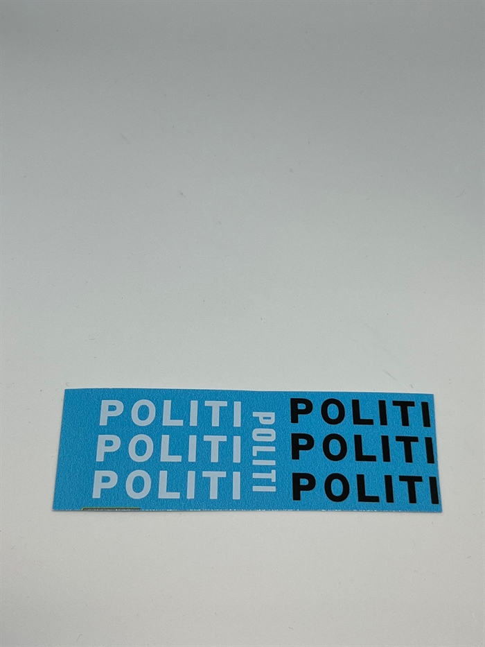 DMC Decals 24-23 Politi-DK Hvid/Sort