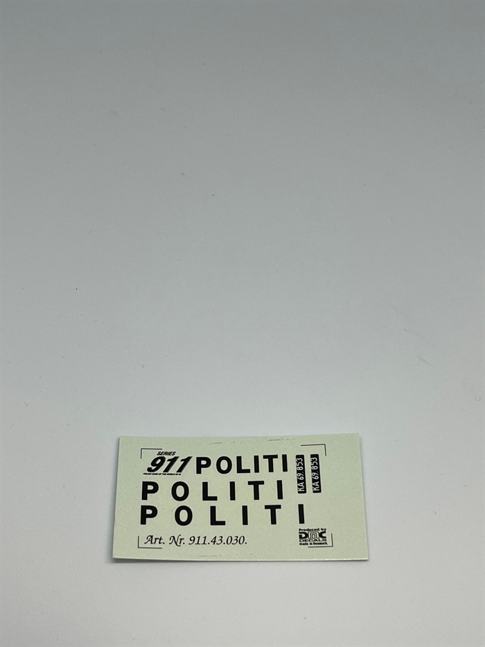 DMC Decals DP 112-030 Politi 1:43