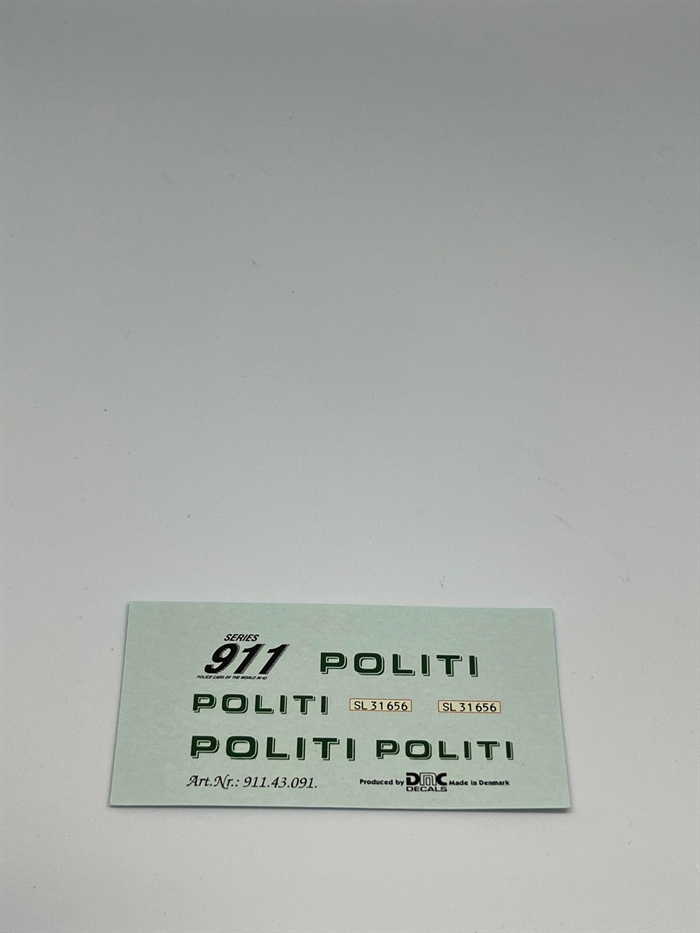 DMC Decals DP 112-091 Politi 1:43