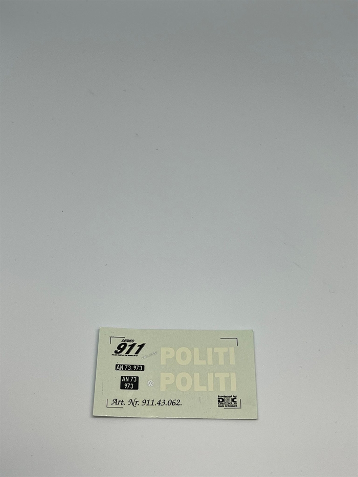 DMC Decals DP 112-062 Politi 1:43