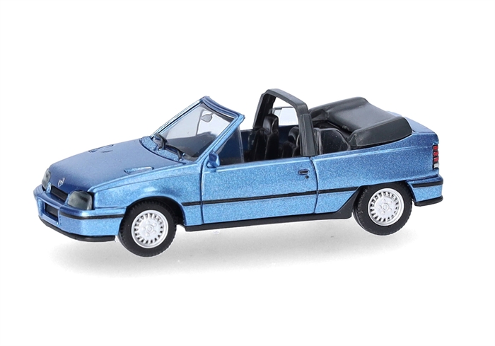 Herpa 430920 Opel Kadett E Gsi Cabrio, blå-metallic, H0 