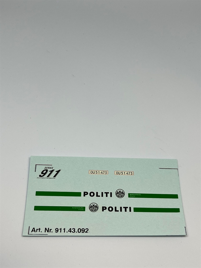 DMC Decals DP112-092 Politi 1:43