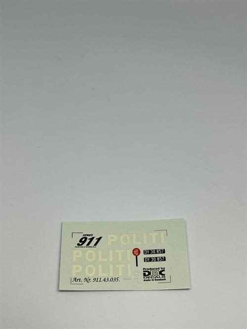 DMC Decals DP 112-035 Politi 1:43