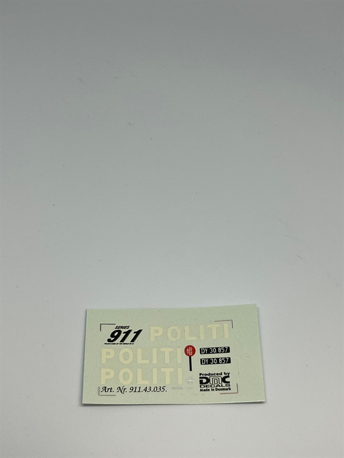 DMC Decals DP 112-035 Politi 1:43