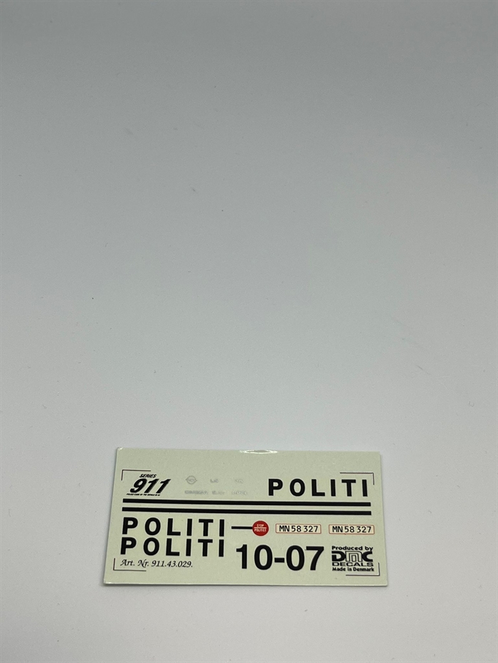 DMC Decals DP 112-029 Politi 1:43