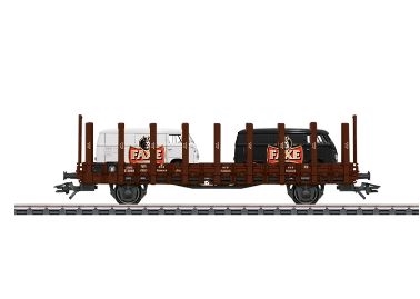 Märklin 48834-04 Kæpskinnevogn med Faxe biler, DSB, ep III