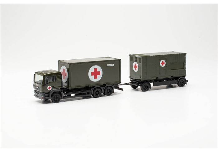 Herpa 747042 MAN TGA L containertrailer "Bundeswehr/SAN"