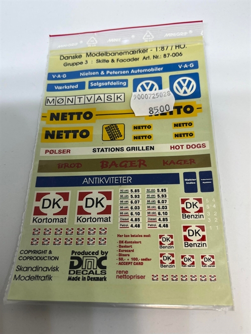 DMC Decals 87-006 Danske modelbanemærker 1/87
