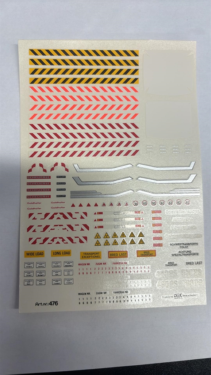 DMC Decals 87-476 Skilte til Lastbiler 1 : 87