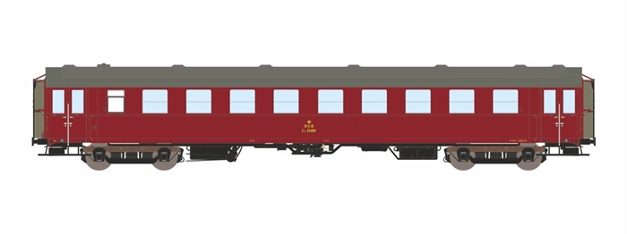 Dekas 876143 DSB CL 1508, gråt tag, moderniseret toiletvindue, ca 1962-66 KOMMENDE NYHED 2024