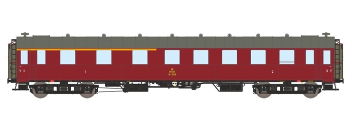 Dekas 876183 DSB AU 253 personvogn, Ca. 1956-62, KOMMENDE NYHED 2025