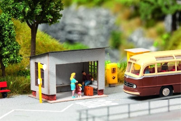 Noch 14348 Bus stop, laserskåret, 5,2x4,0x3,6 cm