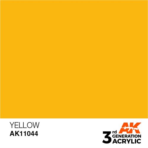 AK11044 Akryl maling, 17 ml, gul - standard