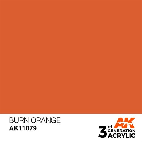 AK11079 Akryl maling, 17 ml, brændt orange - standard