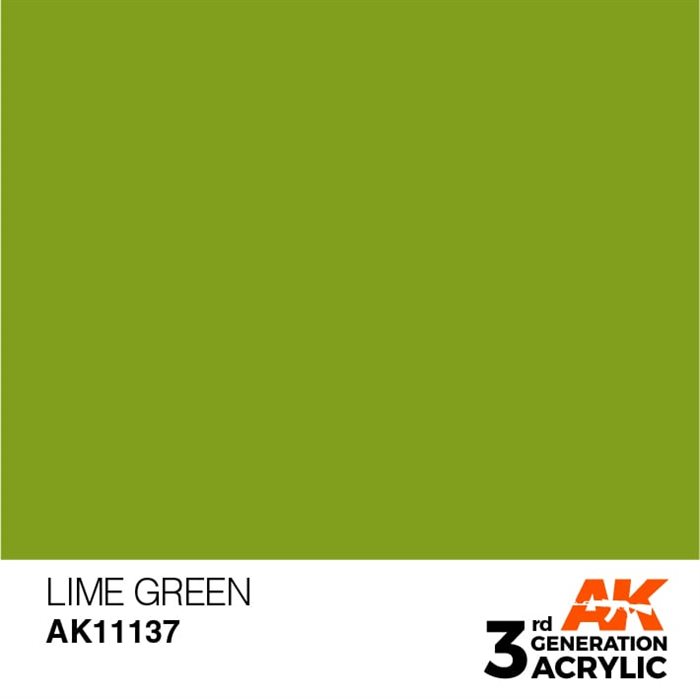 AK11137 Akryl maling, 17 ml, lime grøn - standard