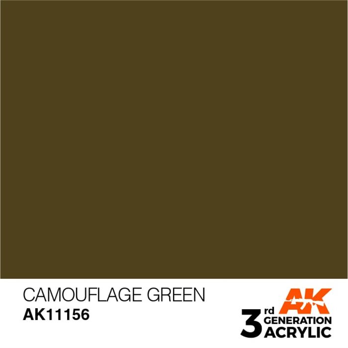 AK11156 Akryl maling, 17 ml, camouflage grøn - standard