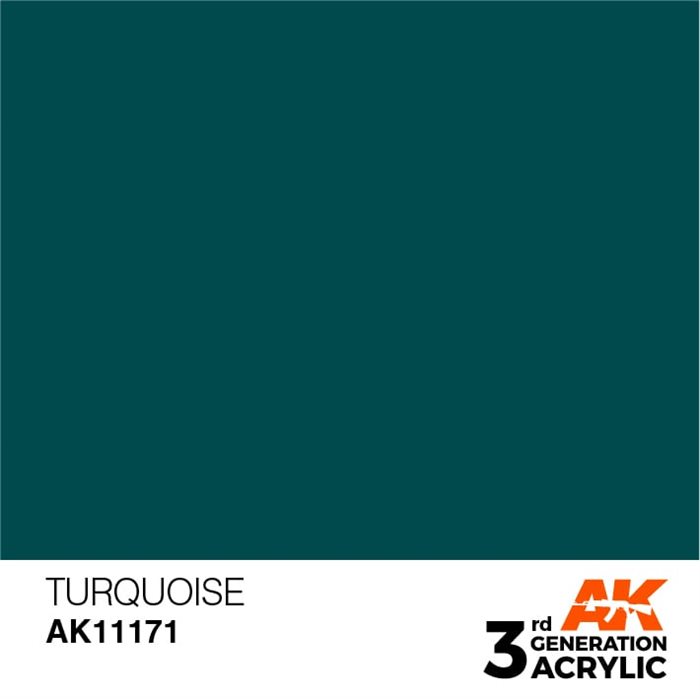 AK11171 Akryl maling, 17 ml, turkis - standard