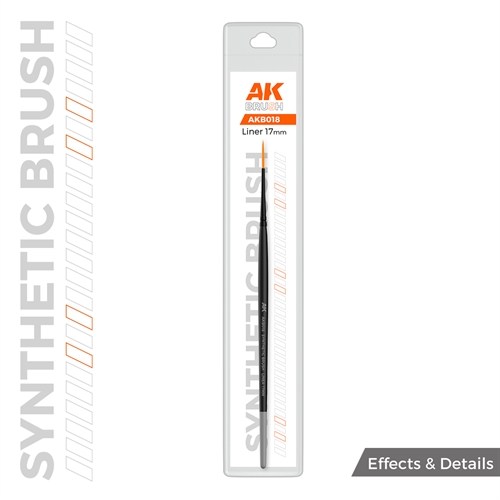 AKB018 SYNTETISK BØRSTE – LINER 17mm