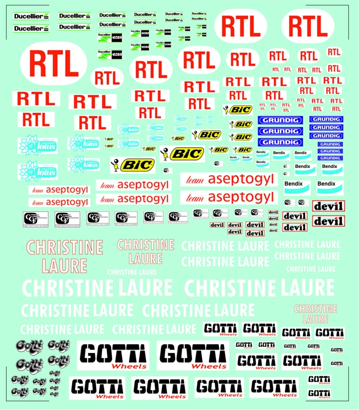 DMC Decals SP-101 Franske sponsordecals (1) 1/24 - 1/32 - 1/43