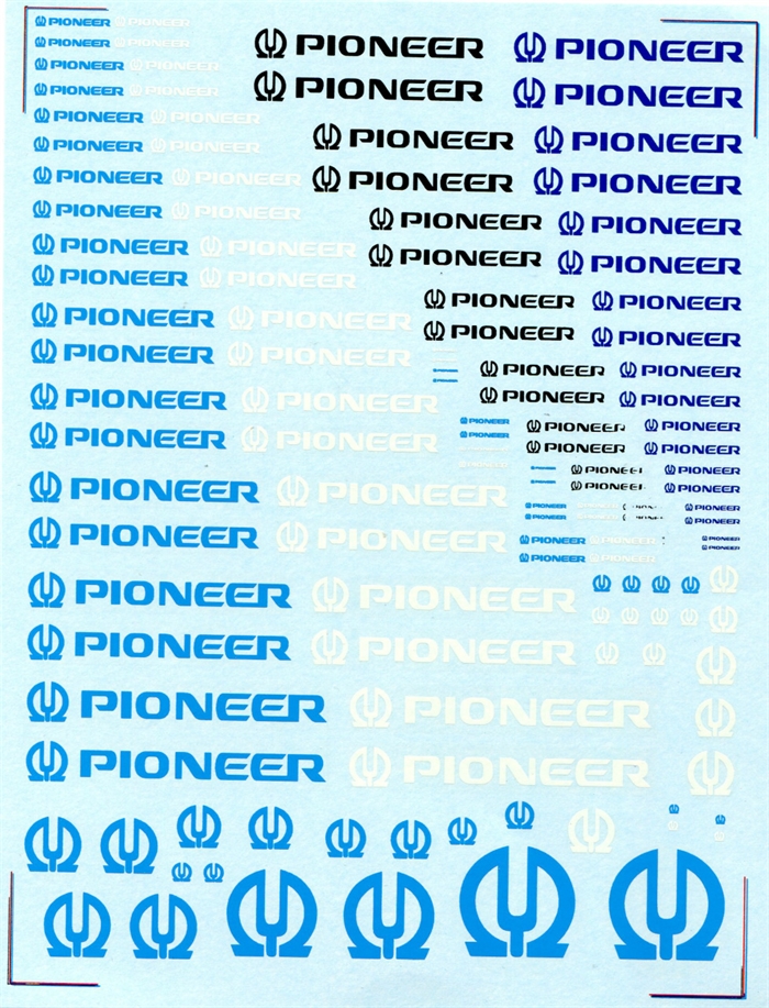 DMC Decals SP-083 Pioneer sponsordecals 1/24 - 1/32 - 1/43