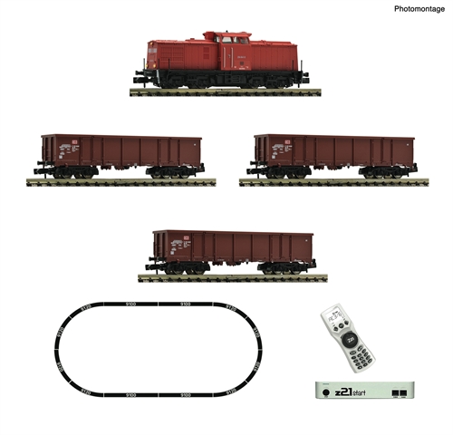 Fleischmann 5170005 z21 start digitalt sæt: Diesellokomotiv klasse 204 med godstog, DB AG, ep V-VI