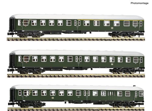 Fleischmann 6260011 3-delt sæt: Midterste indstigningsvogne, DB, ep III, SPOR N