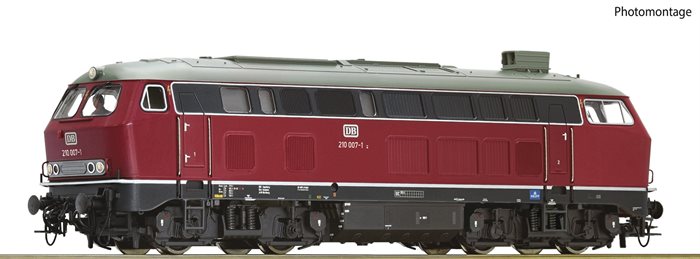 Roco 70765 Diesellokomotiv 210 007-1, DB, ep IV, DC,  H0 