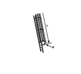 Plastruct 90972 Polystyren Stige med sikkerhedsnet Ø11 mm længde 12 cm, 1 stk