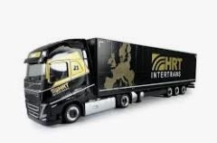 Herpa 957076 Volvo FH Gl. XL 2020 Lowliner kanvas gardin sættevogn "HRT Intertrans", H0