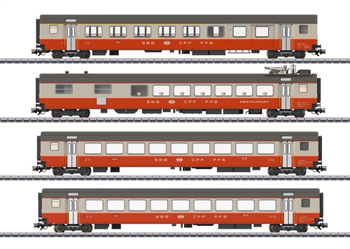 Märklin 42190 Swiss Express passagervogn sæt , KOMMENDE NYHED 2025