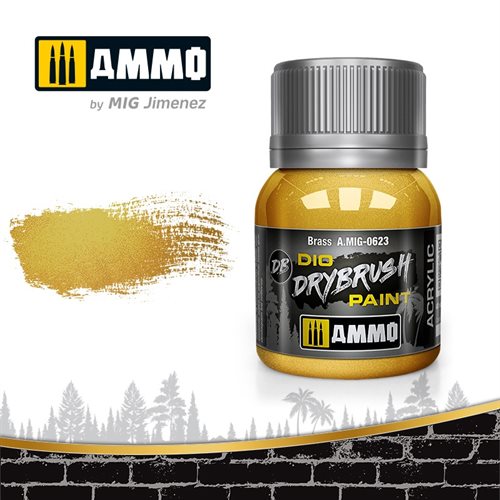 Ammo by MIG 0623 DRYBRUSH Brass, 40 ml