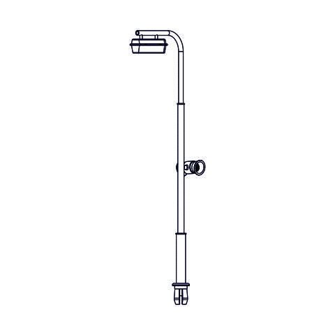 Dekas E-003 Perronlampe, moderne type med højttaler, H0 