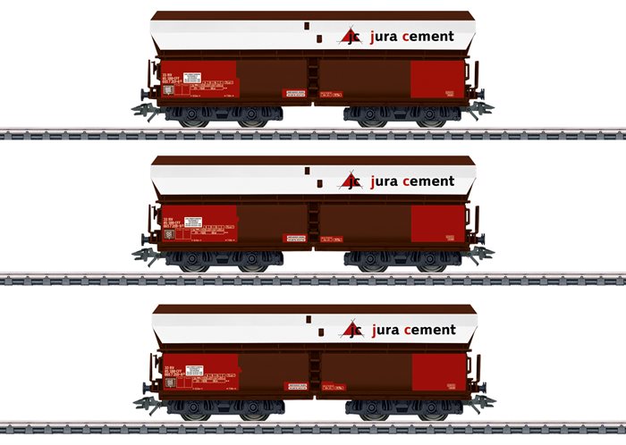 Märklin 46279 Tre-delt selvtømmervognsæt, Jura Cement, SBB, ep V