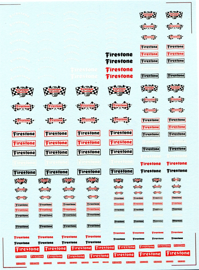 DMC Decals SP-019 Firestone 1/24 - 1/32 - 1/43