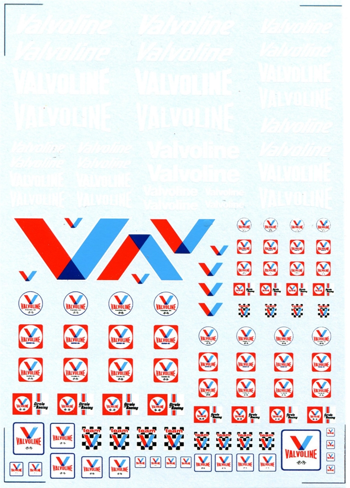 DMC Decals SP-041 Valvoline 1/24 - 1/32 - 1/43