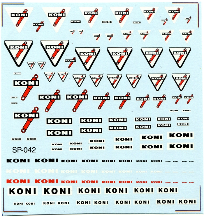 DMC Decals SP-042 Koni 1/24 - 1/32 - 1/43