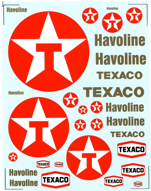 DMC Decals SP-055 Texaco (1) 1/24 - 1/32 - 1/43