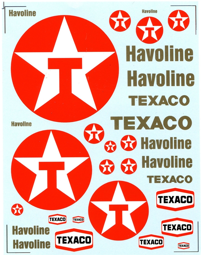 DMC Decals SP-055 Texaco (1) 1/24 - 1/32 - 1/43