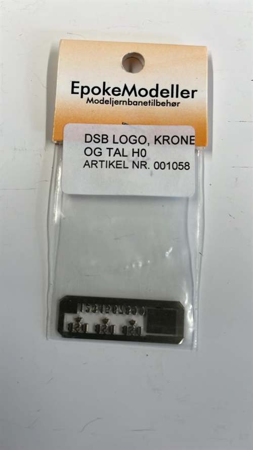 EpokeModeller 001058 DSB logo, krone og tal, H0