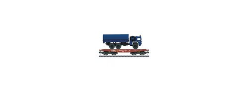 Märklin 48718-01 Fladvogn med MAN LKW 7t, THW, DB AG