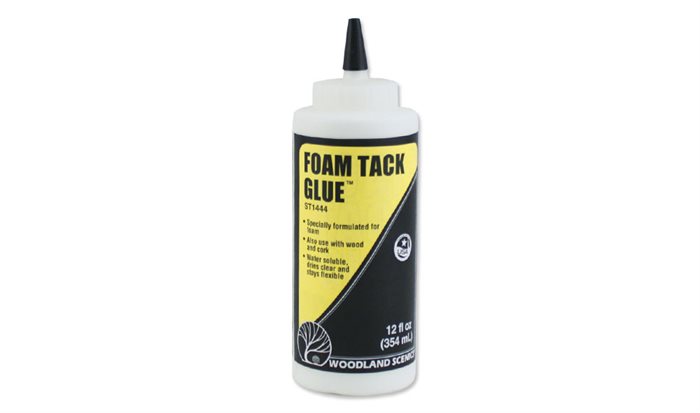 Woodland Scenics 1444 Foam Tack Glue, 354 ml, velegnet til at lime skum sammen med